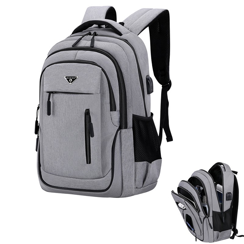 teenager Backpack Men Large Capacity High College School Bags Oxford 15.6 17 Inch Laptop Bagpack